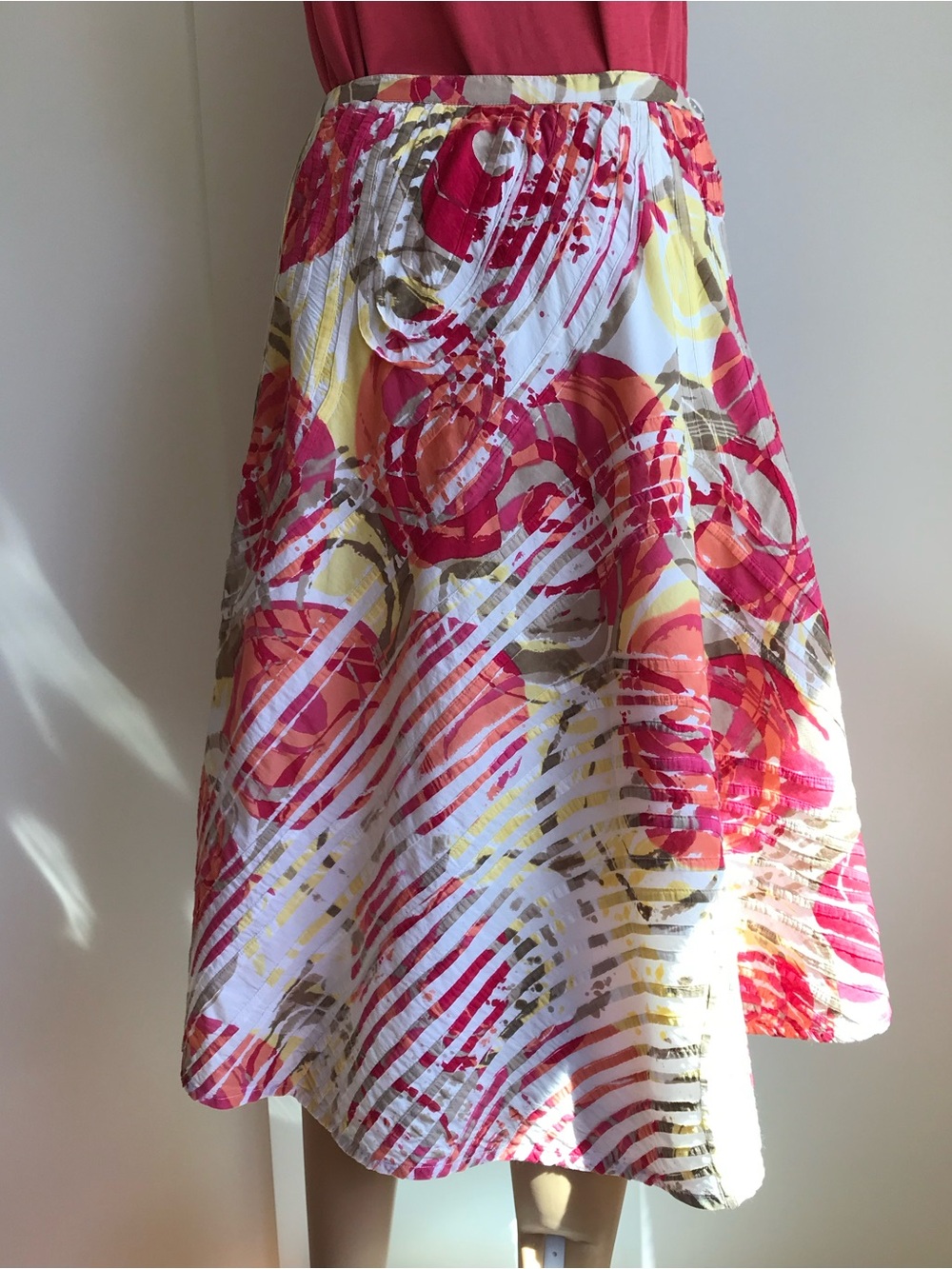 EUC Chico’s colorful cotton summer skirt